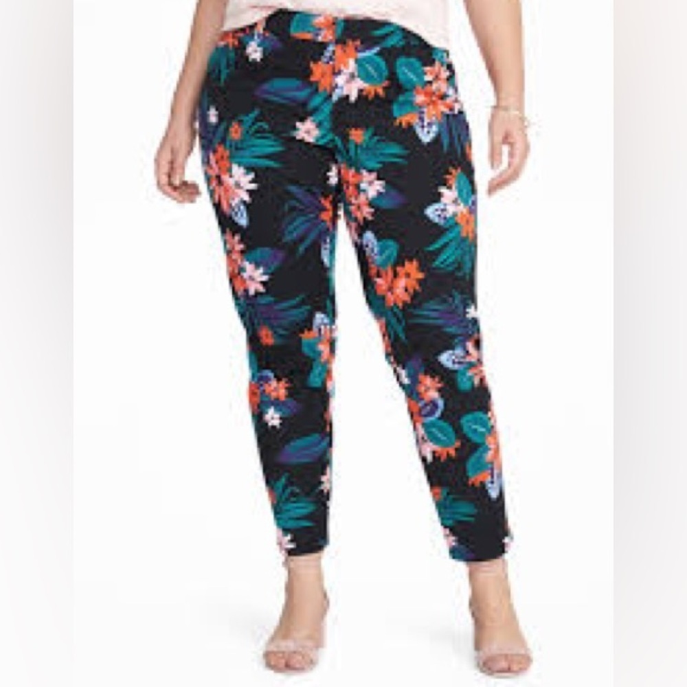 Old Navy Floral Print Pixie Ankle Pants Sz 12